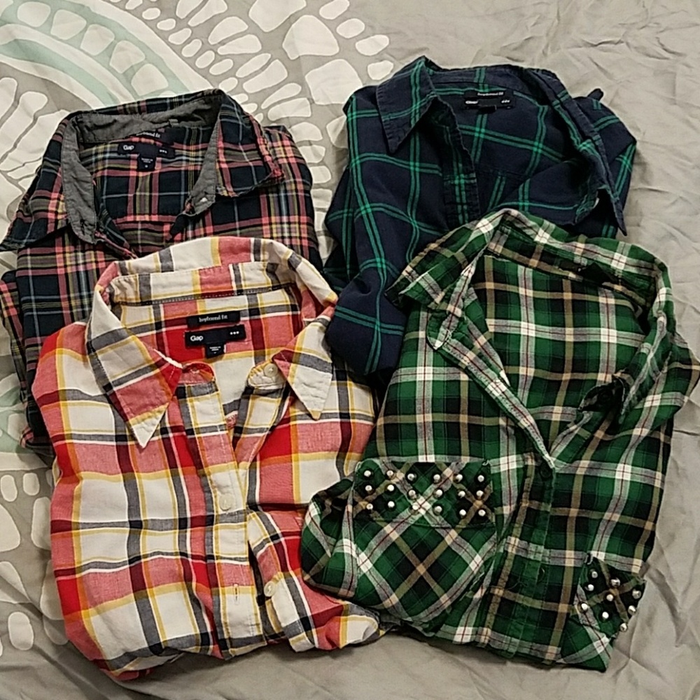 Boyfriend fit long sleeve button up bundle